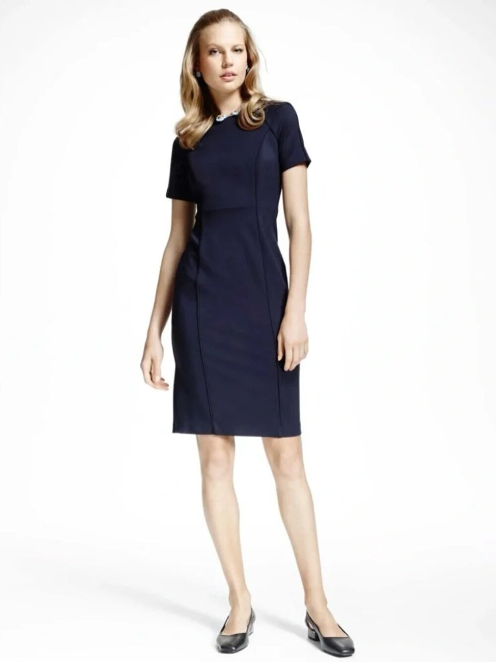 Brooks Brothers Women’s Piped Sheath Dress NavySize 12